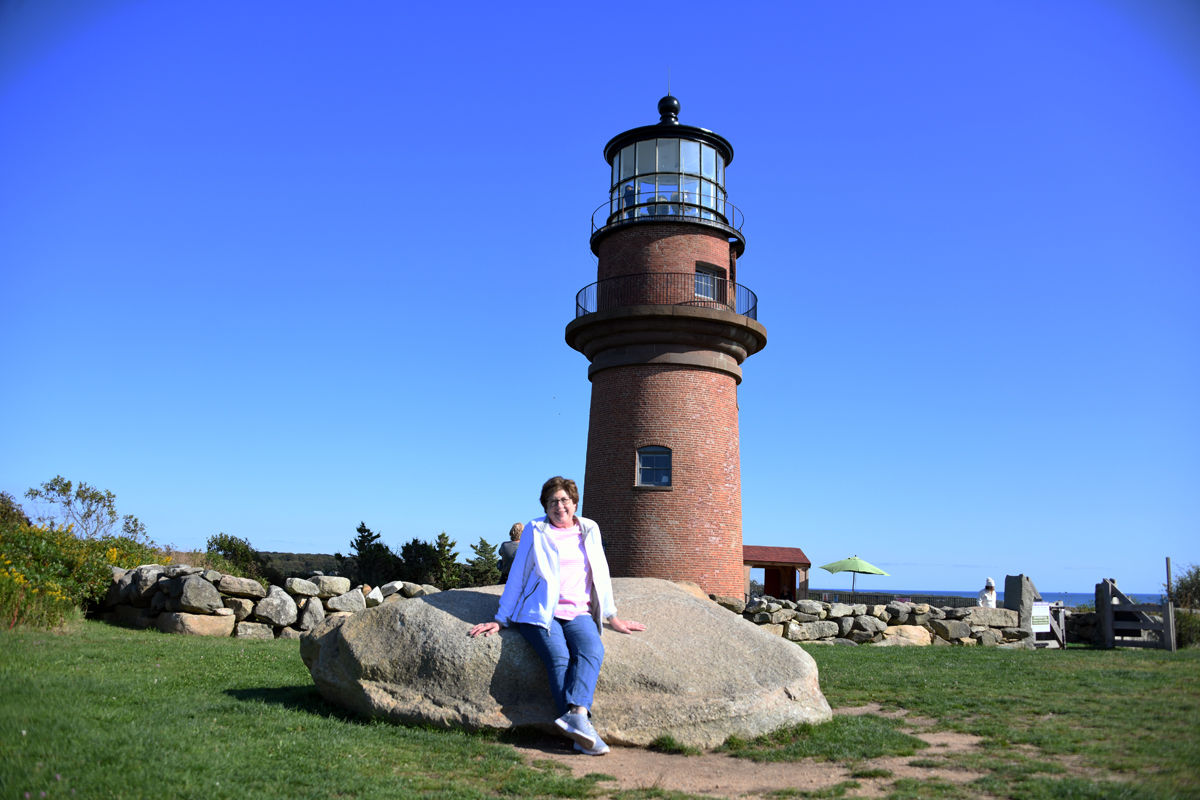 239 Susan Watt with Gay Head Lighthouse on Martha's Vineyard..jpg